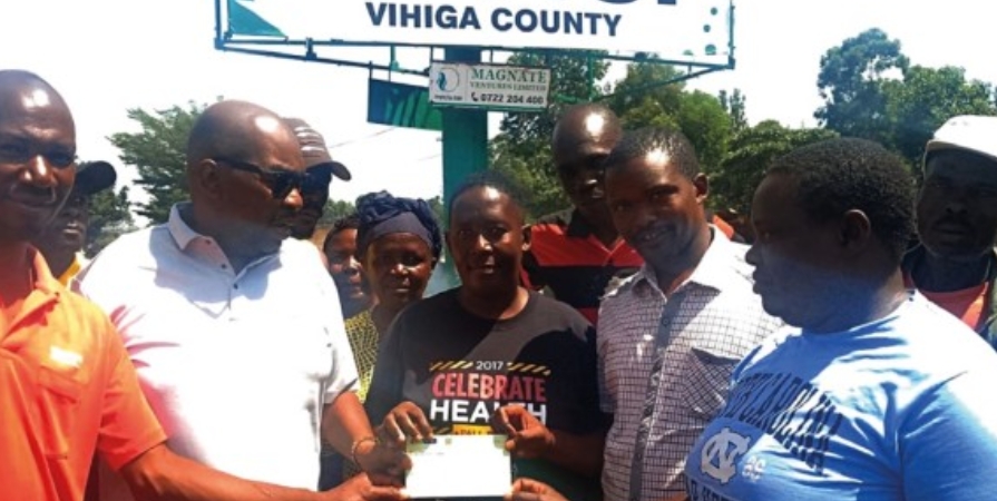 A community health support handover in Vihiga County